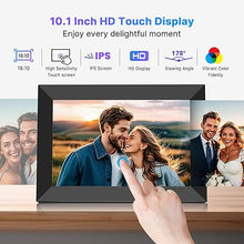Load image into Gallery viewer, Uhale Digital Picture Frame 32GB Storage 10.1 Inch WiFi Electronic Photo Frame SD Card Slot Desktop IPS Touch Screen HD Display Auto-Rotate Slideshow Share Videos Photos Send Wishes Remotely
