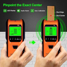 Load image into Gallery viewer, Stud Finder Wall Scanner - 5 in 1 Electronic Stud Detector with Upgraded Smart Sensor, Audio Alarm and HD LCD Display for the Center and Edge of Wood, AC Wire, Metal and Studs Detection(Gamboge)
