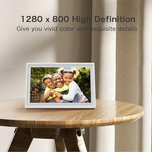 Load image into Gallery viewer, Digital Picture Frame WiFi, 10.1 Inch Frameo Digital Photo Frame, 32GB Memory, 1280*800 HD Touch Screen, Auto-Rotate, Share Pictures Videos Instantly, Wedding, Birthday Gifts for Women, Mom, Dad Gifts
