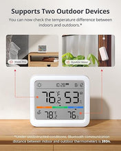 Load image into Gallery viewer, SwitchBot WiFi Indoor Outdoor Thermometer Meter Pro Pack with Outdoor Meter and Hub Mini (Matter Enabled), Wireless Humidity Sensor with App Control, Thermometer for Basement, Kitchen, and Greenhouse
