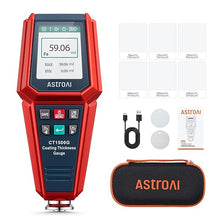 Load image into Gallery viewer, AstroAI CT1500G Paint Thickness Gauge, Automatic Digital Car Coating Thickness Meter for Used Car Buyers Check The Car&#39;s Original Coating, with Limit Alarm, 4-Direction Rotating Screen, Resol 0.01mil
