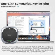 Load image into Gallery viewer, Conference Speakerphone M6 with AI Noise Reduction,Transcribe&amp;Summarize Empowered by ChatGPT,Infinite Cloud Storage Support 60 Languages, 25H Use,20FT Omnidirectional Voice Pickup for Office
