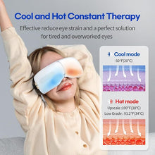 Load image into Gallery viewer, HubiCare FSA/HSA Eligible Eye Massager with Heat and Cooling Eye Masks with Hot and Cold Theraphy with Bluetooth for Migraine Relief, Dry Eyes, Relax and Reduce Eye Strain, Gifts for Women/Men
