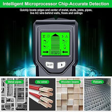 Load image into Gallery viewer, Stud Finder Wall Scanner - 5 in 1 Stud Detector with Intelligent Microprocessor chip and HD LCD Display, Stud Sensor Beam Finders for the Center and Edge of Wood AC Wire Metal Studs Joist Pipe
