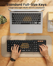 Load image into Gallery viewer, ProtoArc Foldable Keyboard with Touchpad, XK01 TP Folding Portable Keyboard, Full Size Keys, Large Trackpad Bluetooth Travel Keyboard for iPad, iPhone, Laptop PC Tablets -Black
