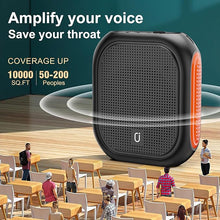 Load image into Gallery viewer, JYX Voice Amplifier for Teacher with Wired Microphone Headset and Waistband, PA System Support MP3,AUX in,REC for Teaching,Meeting,Presentation
