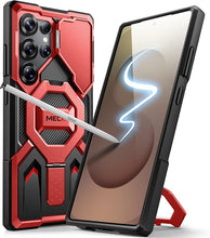 Load image into Gallery viewer, TONGATE Magnetic for Samsung Galaxy S25 Ultra Case with Ring Stand, [Compatible with MagSafe][Camera Protective Cover][Military-Grade Protection] Phone Case for S25 Ultra with Screen Protector, Red
