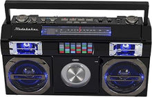 Load image into Gallery viewer, Studebaker SB2145B 80&#39;s Retro Street Bluetooth Boombox with FM Radio, CD Player, LED EQ, 10 Watts RMS Power and AC/DC
