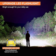 Load image into Gallery viewer, LETMY Tactical Flashlight S2000-2 Pack Bright Military Grade LED Flashlights High Lumens - Portable Handheld Flash Light, 5 Modes Zoomable Waterproof Flashlights for Home Emergency Camping- Orange
