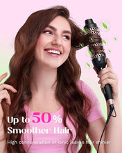 Load image into Gallery viewer, Wavytalk Thermal Brush for Blowout Look, 1 1/2 Inch Ionic Heated Round Brush Makes Hair Smoother, Dual Voltage Thermal Round Brush Get Natural Curls, Easy to Use, 30S Fast Heating
