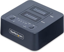 Load image into Gallery viewer, StarTech.com 1:1 M.2 NVMe Drive Duplicator, 90GBpm Standalone M.2 SSD Cloner/Copier, USB-C 3.2 20Gbps M.2 Dual-Bay Drive Dock
