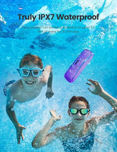 Load image into Gallery viewer, ERKEISEHN Bluetooth Speaker, IPX7 Waterproof Wireless Speaker with Colorful Flashing Lights, 25W Stereo Sound with 24H Playtime, 100ft Bluetooth Range, Home Outdoor Speaker, TWS Pairing for Teen Gifts
