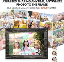 Load image into Gallery viewer, 10.1 Inch Uhale WiFi Digital Picture Frame with 32GB Storage and 1280 * 800 IPS Touch Screen Easy Setup to Share Photo Video via Free APP, for Christmas
