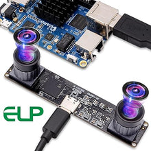 Load image into Gallery viewer, Webcamera_usb 4MP Dual Lens USB Camera Module Synchronization Webcam Board 1080P High Speed 60fps Lightburn Camera Mini Laser Engraver Camera for Computer Raspberry Pi (85degree no Distortion Lens)
