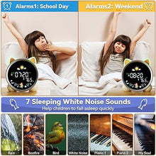 Load image into Gallery viewer, winshine Kids Alarm Clock OK to Wake Alarm Clocks for Kids Toddlers Night Light Clock for Bedrooms with Children&#39;s Sleep Trainer Cute Clock Birthday Gift for Teen Boys Girls (Cat)…
