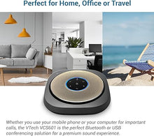 Load image into Gallery viewer, VTech VCS601-2 Bluetooth Conference Speakerphone - 360° Premium Voice Pickup with 6 Microphones, Smart NFC Connect, 24H Call Time with HD Audio, Reverse Charging USB C, Voice Assistant, Home Office
