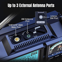 Load image into Gallery viewer, Raddy RF919 SSB Shortwave Radio with NOAA Weather Band, Full Band FM AM SW VHF UHF AIR CB WB and SSB Receiver, with Antenna Tuner, 3 External Antenna Ports, 5000mAh Rechargeable Battery (Black)
