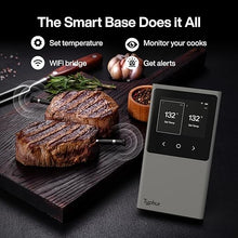 Load image into Gallery viewer, Sync Pro WiFi Wireless Meat Thermometer, 2 Thin Probes, Smart Base, LCD Display, Unlimited Range, Bluetooth 5.4, Improved Stability, NIST-Certified Accuracy, BBQ, Grill, Smoker, Oven, Kitchen
