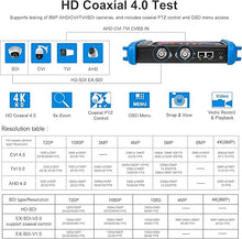 Load image into Gallery viewer, CCTV Camera Tester 7&quot; IPS Touch Screen 6K 12mp IP Camera Tester 8mp CVI TVI AHD SDI CVBS Analog Camera Tester Built in WiFi with POE/RJ45 Cable TDR Test/PTZ Control/HDMI I/O IPC Tester
