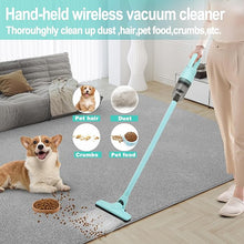 Load image into Gallery viewer, Cordless Vacuum Cleaner, 2-in-1 Lightweight Stick Vacuum w/100W Powerful Motor &amp; Led Display, Portable Handheld Vacuum for Home Hard Floor Carpet Pet Hair (Green with Plug)
