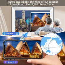 Load image into Gallery viewer, 10.1 Inch Digital Picture Frame WiFi Smart Digital Photo Frame 16GB Free Storage 1280 * 800 IPS HD Touch Screen Picture Frame Share Photos/Videos Instantly via Uhale App from Anywhere
