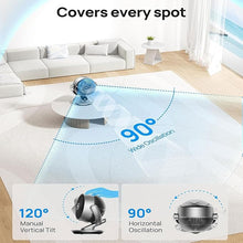 Load image into Gallery viewer, Dreo Smart Fan for Bedroom,120° Vertical and 90° Oscillating Fan with Remote/Voice, 13 Inch Height Quiet Air Circulator for Whole Room, 70 ft, 4 Speeds, 5 Modes, 12H Timer, Desk Fans for Home, Office
