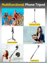 Load image into Gallery viewer, Auto Face Tracking Tripod 360 Rotation for iPhone Android,Phone Stand Follow You for Video Recording,Selfie Stick Tripod with RGB Light,Remote Control for YouTube,TikTok Vlogging(M2Pro Black)
