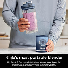 Load image into Gallery viewer, Ninja Blast Max, Portable Blender + Twist &amp; Go, Personal Blender, Ninja Blender, Smoothie, Blend, Ice Crush, 3 Programs, Cordless, 22 oz removable Vessel, Dishwasher Safe, Leakproof, Navy, BC251NV
