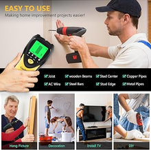 Load image into Gallery viewer, Stud Finder Wall Scanner, 5 in 1 Electronic Stud Detector with LCD Display and Audio Alarm, Stud Sensor Beam Finders for The Center and Edge of Wood AC Wire Metal Studs Joist Pipe
