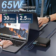 Load image into Gallery viewer, 380W USB C Charger,10-Port USB C Charging Station GaN III Fast Charging Station Hub Laptop Adapter for MacBook Pro/Air,iPad,iPhone,Dell XPS,Samsung Galaxy (Black)

