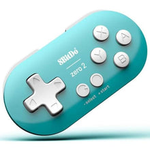 Load image into Gallery viewer, 8Bitdo Zero 2 Bluetooth Gamepad Keychain Sized Mini Controller for Switch, Windows, Android, macOS &amp; Raspberry Pi(Turquoise Edition)_8539
