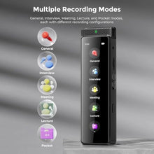 Load image into Gallery viewer, 8GB Digital Voice Recorder with Playback, Innioasis R1 Full Touchscreen Voice Recorder with Bluetooth, Voice Activated Sound Audio Recorder Device with Mic Black_684
