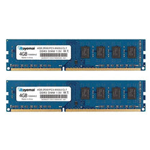 Load image into Gallery viewer, 8GB Kit (2X4GB) DDR3 1066 PC3 8500U 4GB DDR3 8500 Dimm 2Rx8 240-pin CL7 1.5V Desktop RAM Memory Module, xgbddrudimmvbluedesktop_1
