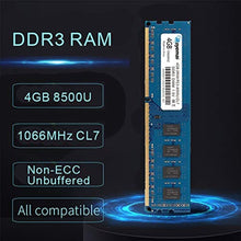 Load image into Gallery viewer, 8GB Kit (2X4GB) DDR3 1066 PC3 8500U 4GB DDR3 8500 Dimm 2Rx8 240-pin CL7 1.5V Desktop RAM Memory Module, xgbddrudimmvbluedesktop_8022
