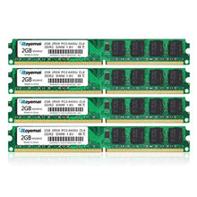 Load image into Gallery viewer, 8GB Kit (4x2GB) DDR2 800Mhz Udimm RAM, Royemai DDR2-800U PC2-6400 2GB 1.8V CL6 240-pin 2Rx8 Non-ECC Unbuffered Desktop Computer RAM Memory Modules, xgbddrudimmvdesktopgr_1

