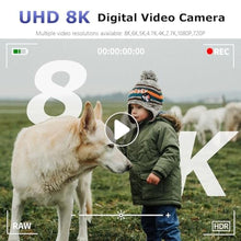 Load image into Gallery viewer, 8K Digital Camera for Photography, 88MP WiFi Vlogging Camera for YouTube, 3" 180Flip Screen &amp; 18X Digital Zoom Autofocus Vlog Cameras with Lens Cap, 32GB Card, 2 Batteries, Gunmetal_2112
