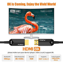Load image into Gallery viewer, 8K Fiber HDMI Cable 33ft, FURUI Fiber HDMI 2.1 Optic Cable [8K@60Hz,4K@120Hz] Ultra High Speed 48Gbps, Dynamic HDR, eARC, BT.2020, 4:4:4 Compatible with Apple TV, Nintendo Switch, Roku etc, Black_2152
