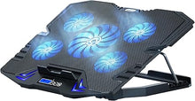 Load image into Gallery viewer, TopMate C5 12-15.6 inch Gaming Laptop Cooler Cooling Pad | 5 Quiet Fans and LCD Screen | 2500RPM Strong Wind Designed for Gamers and Office
