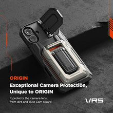 Load image into Gallery viewer, VRS DESIGN Origin Wallet Card Holder Case [3 Cards] for iPhone 16 Plus (2024), Rugged Semi-Automatic 3-Card Slot &amp; Kickstand Case (Matte Black)
