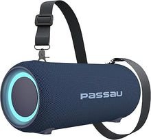 Load image into Gallery viewer, Passau Portable Bluetooth Speakers 40W Peak Loud Stereo Sound, Passive Radiators-Deep Bass, All Day Playtime, Adjustable Strap, BT5.3, IPX5 Wireless Speaker RGB Lights for Indoor Outdoor-Blue

