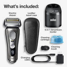 Load image into Gallery viewer, Braun Electric Razor for Men, Series 9 Pro 9465cc Wet &amp; Dry Electric Foil Shaver with ProLift Beard Trimmer, Cleaning &amp; Charging SmartCare Center, Head Shavers for Bald Men, Noble Metal
