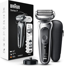 Load image into Gallery viewer, Braun Series 7 7032cs Flex Electric Razor for Men, Wet &amp; Dry, Electric Razor, Rechargeable, Cordless Foil Shaver with Beard Trimmer and Charging Stand, Silver
