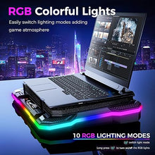 Load image into Gallery viewer, AICHESON Gaming RGB Laptop Cooling Pad with Powerful Cooler Fan, Sealed Foam and Phone Holder for 15-19 inch Laptops and PC Computers
