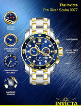Load image into Gallery viewer, Invicta Men's Pro Diver Scuba 48mm Two Tone Stainless Steel Chronograph Quartz Watch, TT/Blue (Model: 0077)
