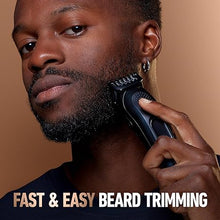 Load image into Gallery viewer, King C. Gillette Cordless Beard Trimmer for Men, Kit includes 1 Trimmer, 3 Interchangeable Combs, 1 Cleaning Brush, 1 Charger, 1 Travel Bag, BLUE
