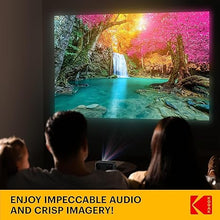 Load image into Gallery viewer, KODAK FLIK X1 Mini Pico Projector | Portable Compact 100” Projector with Remote Control &amp; 2W Speakers Plays Movies, TV Shows &amp; Games | Compatible with HDMI, USB, AV, Smartphone, Firestick Black
