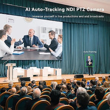 Load image into Gallery viewer, Tenveo AI Auto Tracking NDI PTZ Camera 3G-SDI/HDMI/USB3.0/LAN PoE 30X Optical+8X Digital Zoom IP Live Streaming Camera, FHD 1080P 60FPS for Church Services Worship Large Events Live Broadcast
