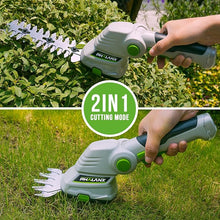 Load image into Gallery viewer, PHALANX Cordless Grass Shears 2-in-1 Handheld Hedge Trimmer,7.2V Electric Grass Trimmer Turnable Handle, Rechargeable Lithium-Ion Battery and Charger Included for Lawn/Garden
