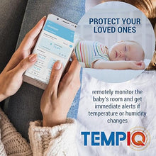 Load image into Gallery viewer, TEMPIQ WiFi Temperature &amp; Humidity Sensor - App Integration, Real-Time Alerts, for 2nd Home, AirBnb, RV,Freezer and Server Room Monitoring, Remote Indoor &amp; Outdoor Hygrometer &amp; Thermometer.Made in USA
