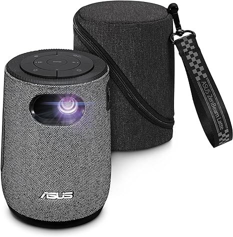 ASUS ZenBeam Latte L1 Portable Wi-Fi Projector- 300 Lumens Projector, Built-in Harman Kardon Bluetooth Speaker, 3 Hours Video Playback, Wireless WiFi Projector, HDMI, USB, Remote Control, AptoideTV